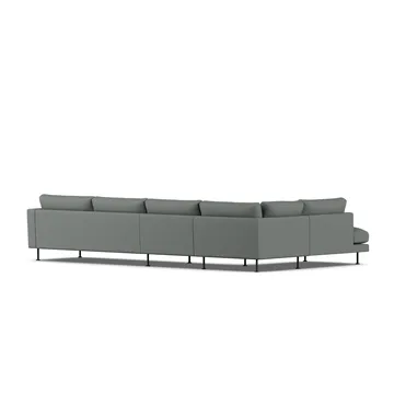 Bredhult sofa - Caleido Grey 1240-black steel, 4-seater B2 - 1898