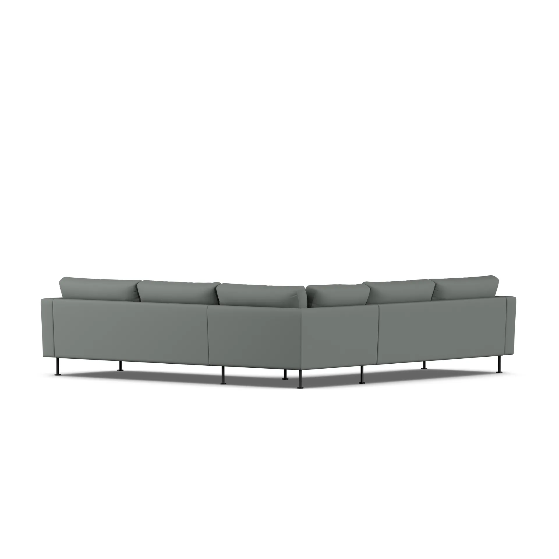 Bredhult sofa, Caleido Grey 1240-black steel, corner sofa F 1898