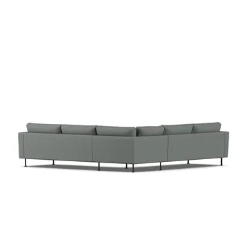 Bredhult sofa - Caleido Grey 1240-black steel, corner sofa F - 1898