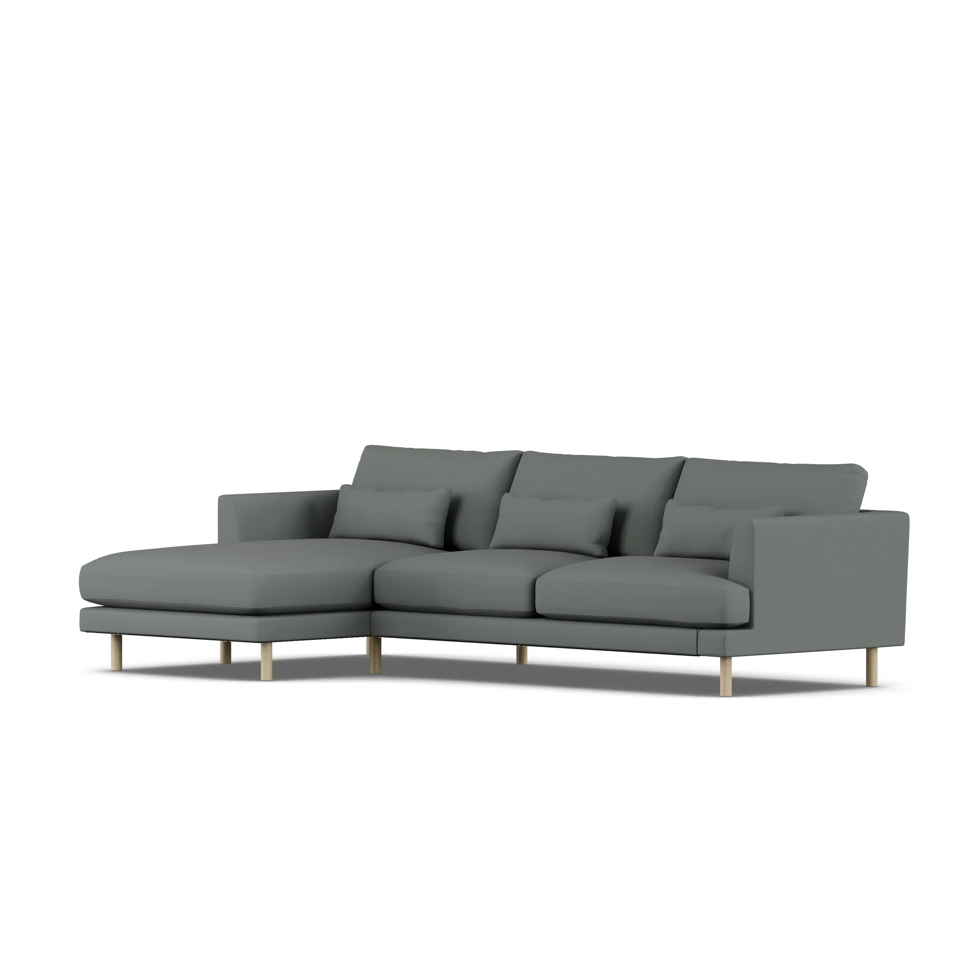 Bredhult sofa, Caleido Grey 1240-white-oiled oak, 2,5-seater C2 1898