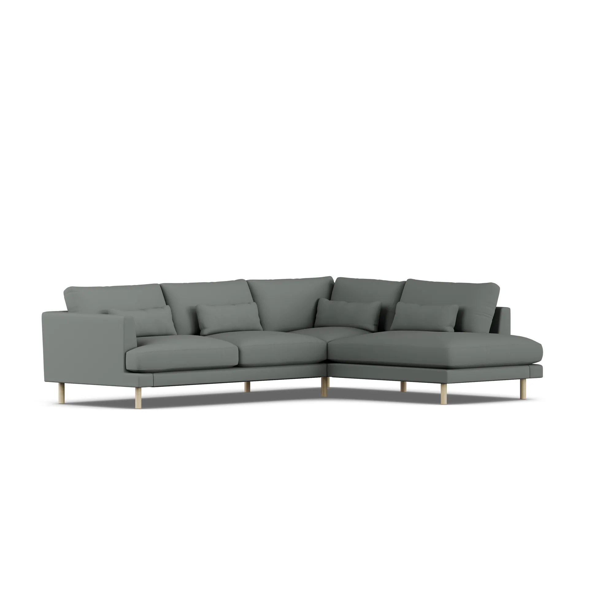 Bredhult sofa, Caleido Grey 1240-white-oiled oak, 3-seater A1 1898