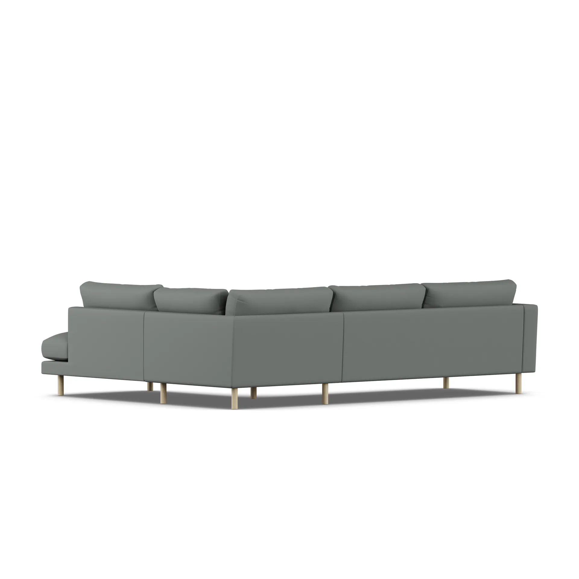 Bredhult sofa, Caleido Grey 1240-white-oiled oak, 3-seater A1 1898