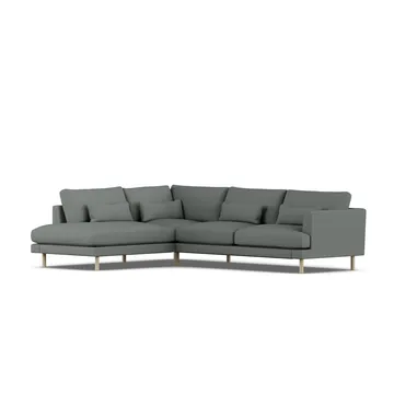 Bredhult sofa - Caleido Grey 1240-white-oiled oak, 3-seater A2 - 1898