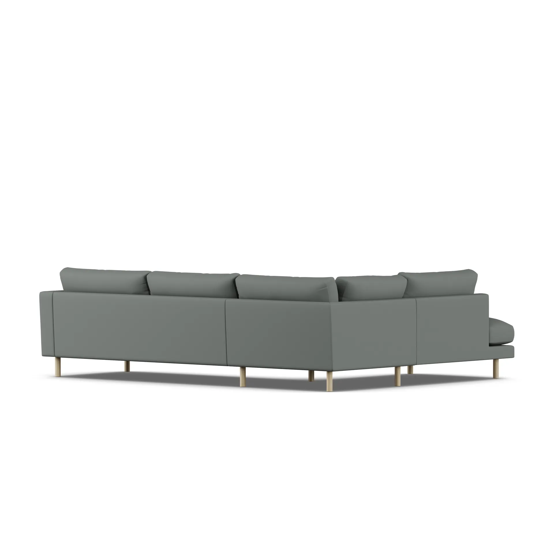 Bredhult sofa, Caleido Grey 1240-white-oiled oak, 3-seater A2 1898