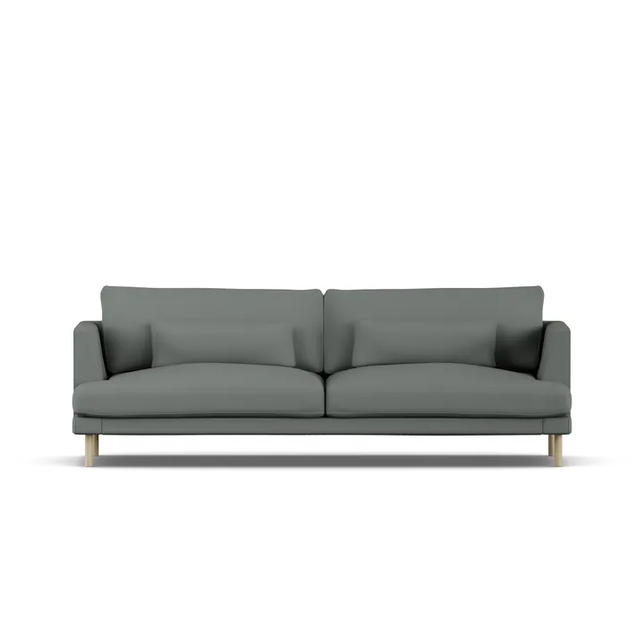 Bredhult sofa - Caleido Grey 1240-white-oiled oak, 3-seater - 1898