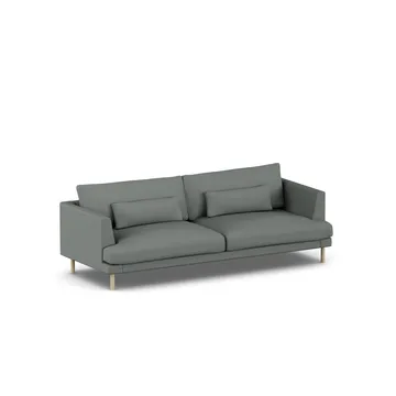 Bredhult sofa - Caleido Grey 1240-white-oiled oak, 3-seater - 1898