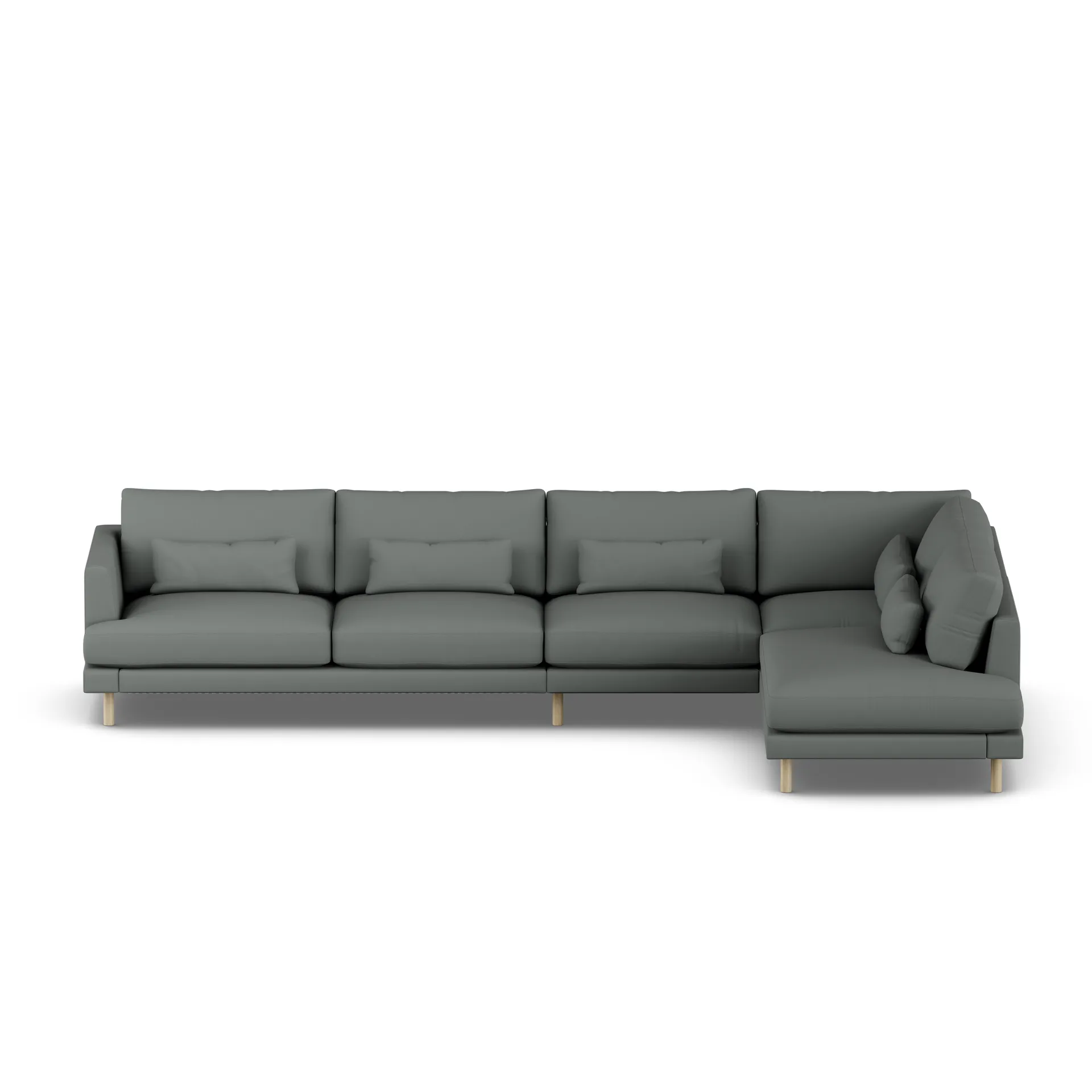 Bredhult sofa, Caleido Grey 1240-white-oiled oak, 4-seater B1 1898