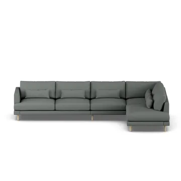 Bredhult sofa - Caleido Grey 1240-white-oiled oak, 4-seater B1 - 1898