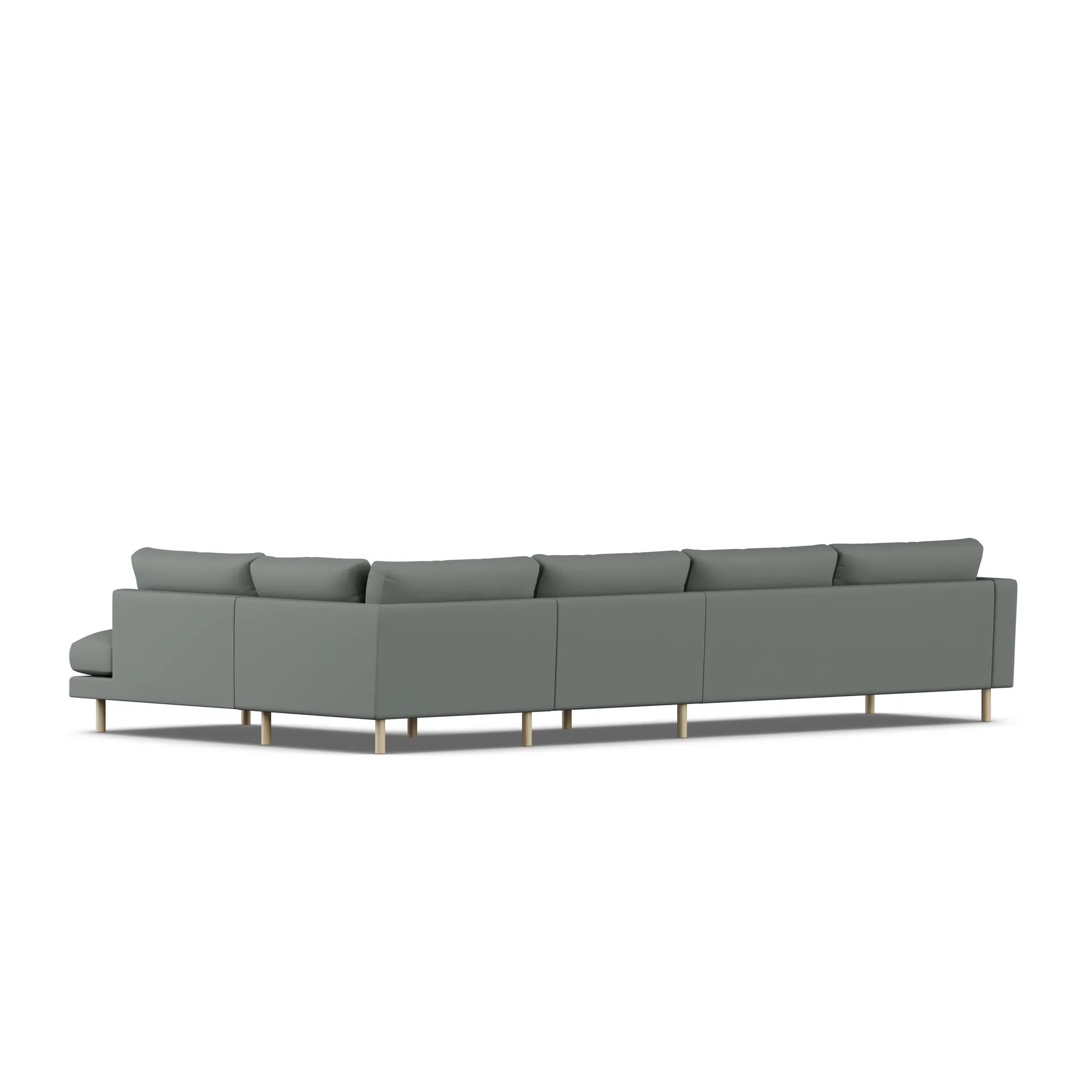 Bredhult sofa, Caleido Grey 1240-white-oiled oak, 4-seater B1 1898