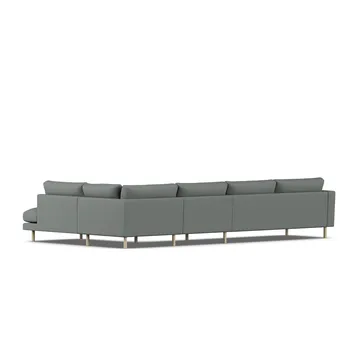 Bredhult sofa - Caleido Grey 1240-white-oiled oak, 4-seater B1 - 1898