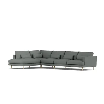 Bredhult sofa - Caleido Grey 1240-white-oiled oak, 4-seater B2 - 1898