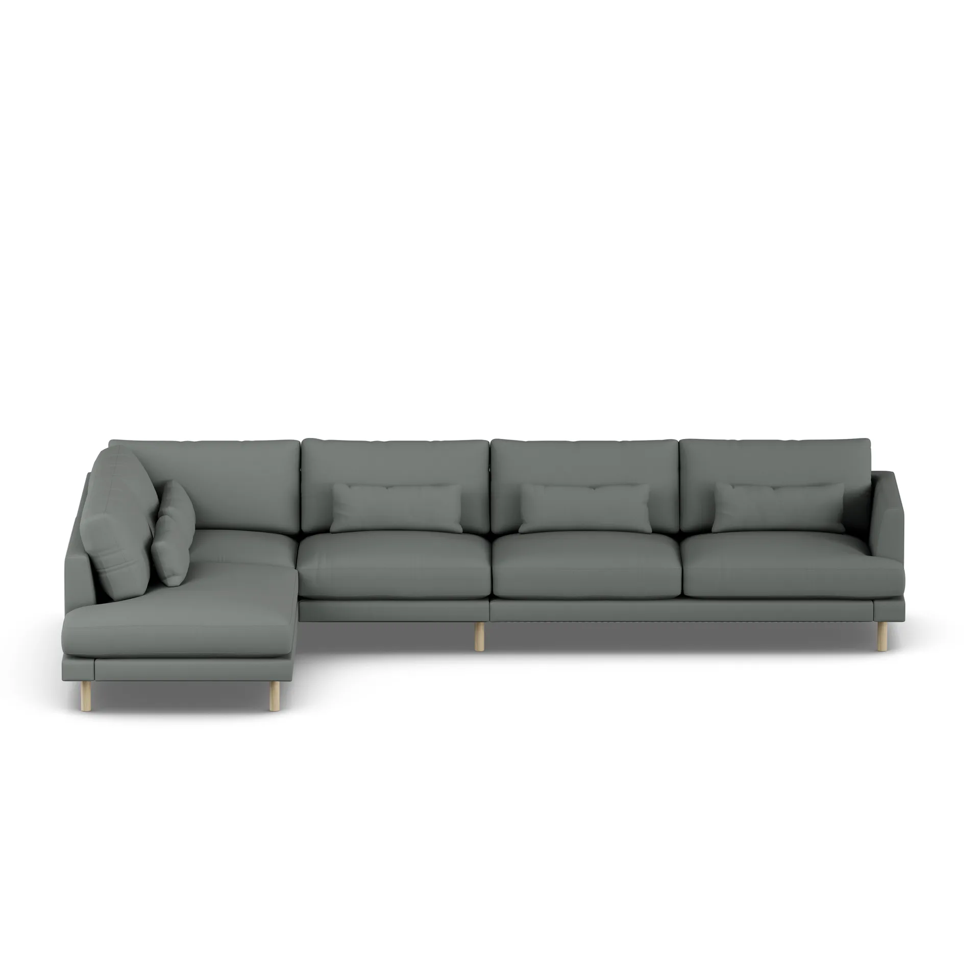 Bredhult sofa, Caleido Grey 1240-white-oiled oak, 4-seater B2 1898