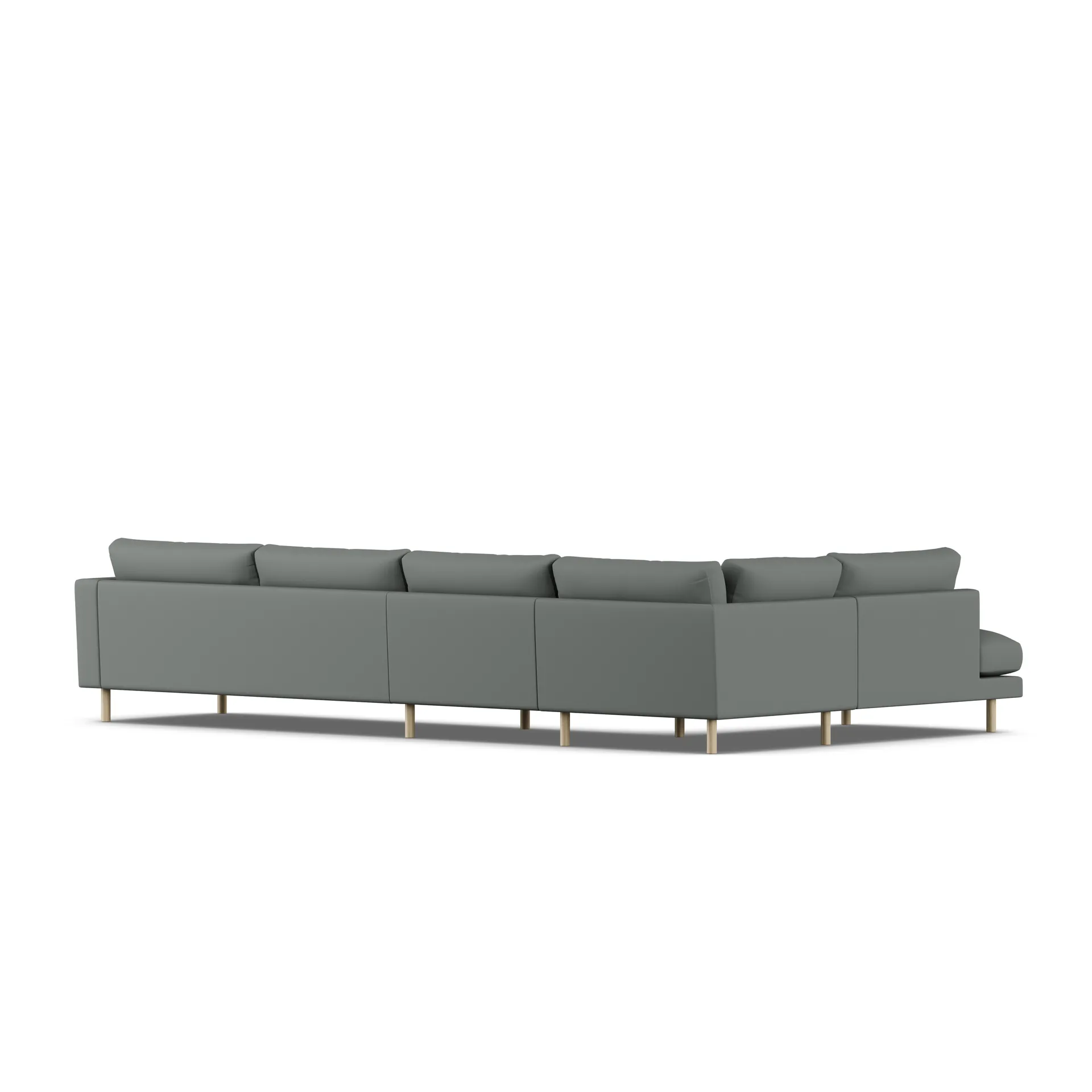 Bredhult sofa, Caleido Grey 1240-white-oiled oak, 4-seater B2 1898