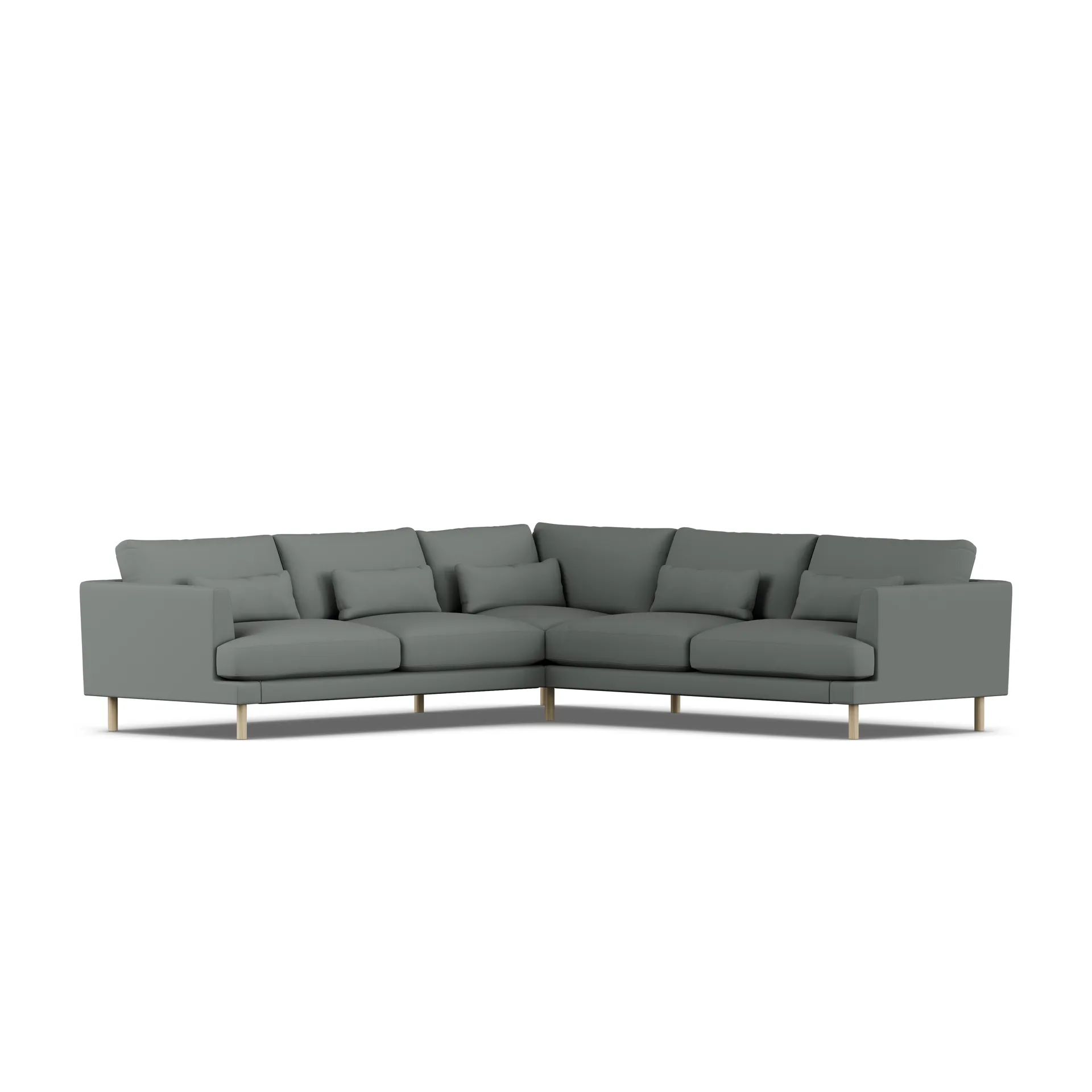 Bredhult sofa, Caleido Grey 1240-white-oiled oak, corner sofa F 1898