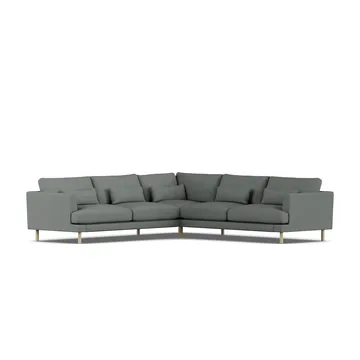 Bredhult sofa - Caleido Grey 1240-white-oiled oak, corner sofa F - 1898