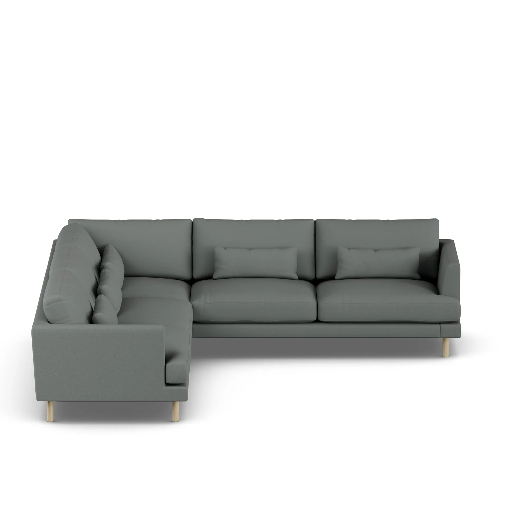 Bredhult sofa, Caleido Grey 1240-white-oiled oak, corner sofa F 1898