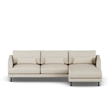 Bredhult sofa - Jump Beige 1956-black steel, 2,5-seater C1 - 1898