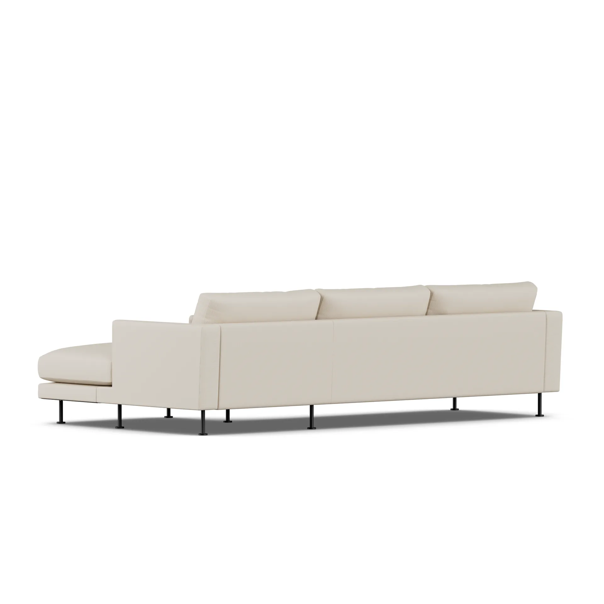 Bredhult sofa, Jump Beige 1956-black steel, 2,5-seater C1 1898