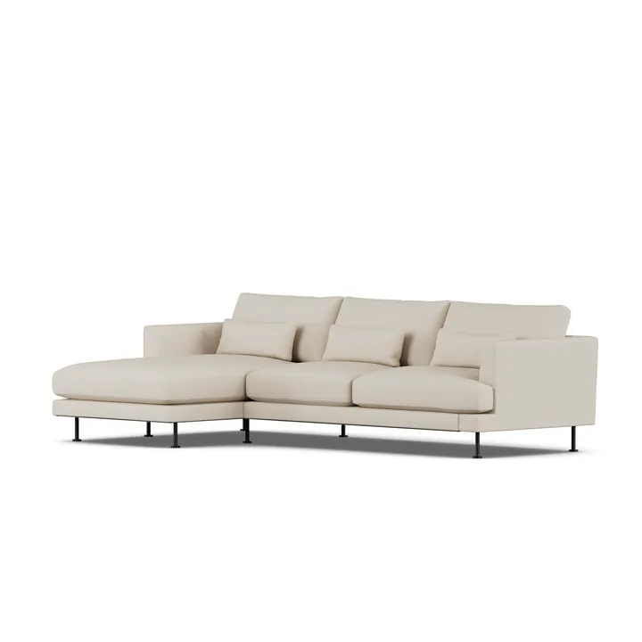 Bredhult sofa - Jump Beige 1956-black steel, 2,5-seater C2 - 1898