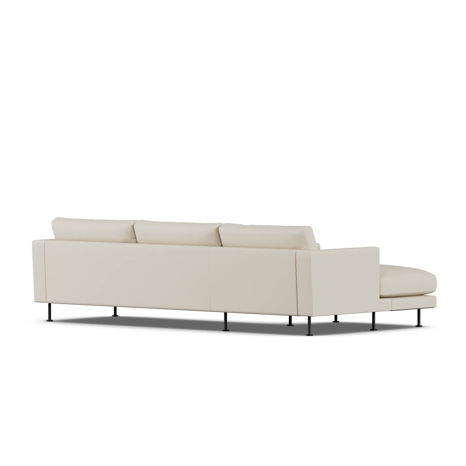 Bredhult sofa, Jump Beige 1956-black steel, 2,5-seater C2 1898