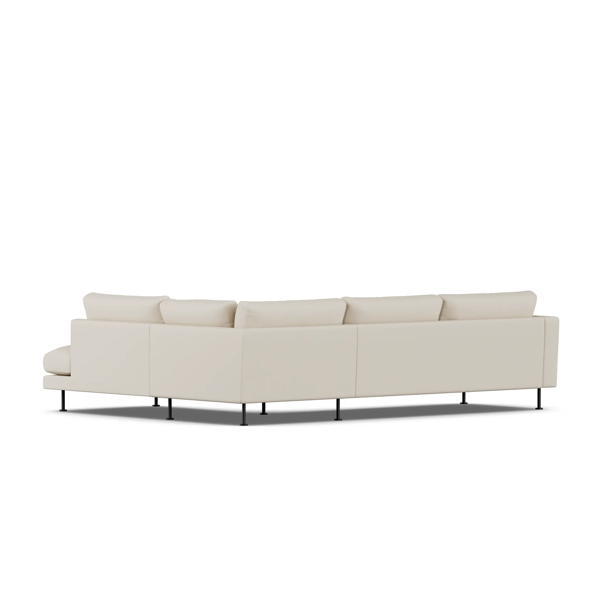 Bredhult sofa, Jump Beige 1956-black steel, 3-seater A1 1898