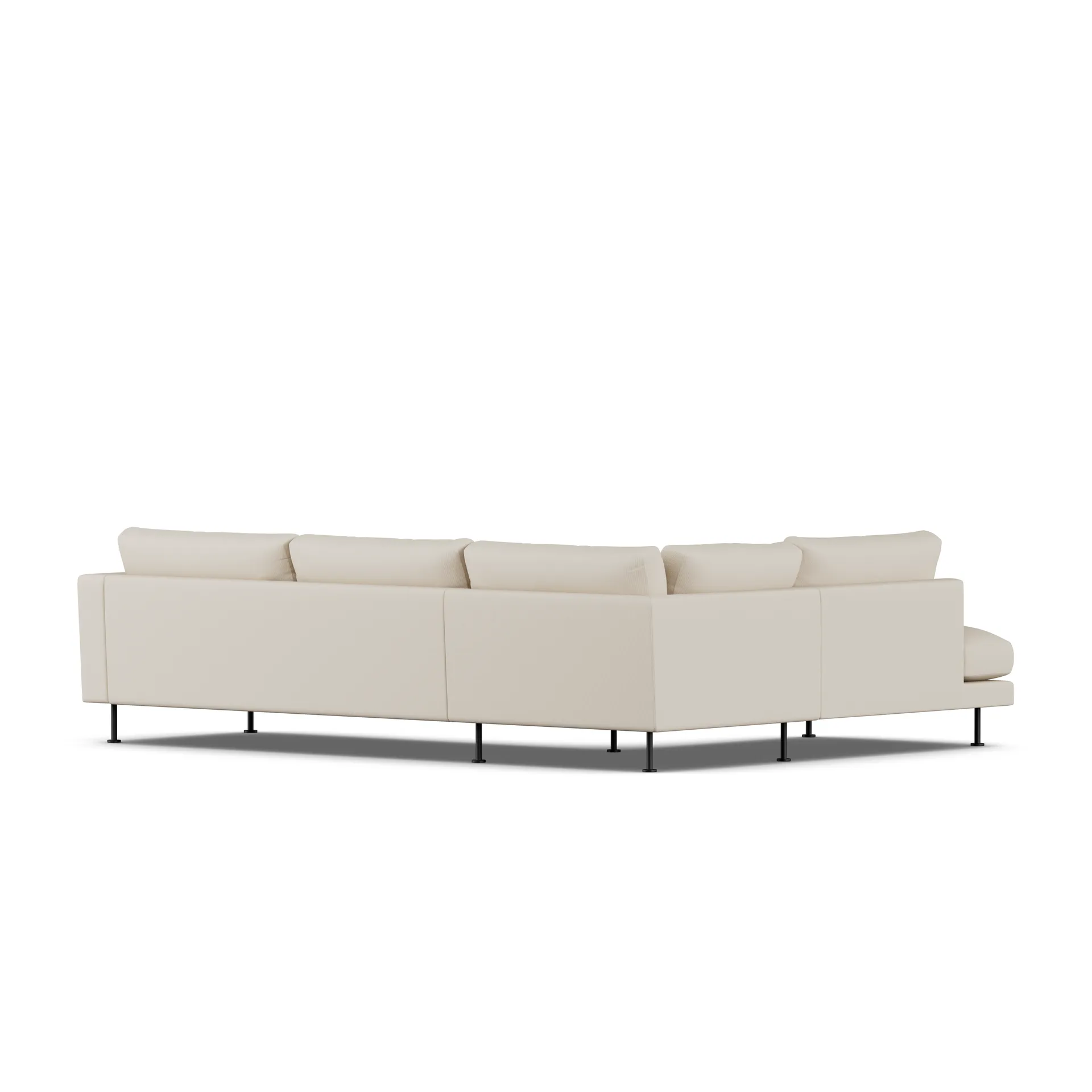 Bredhult sofa, Jump Beige 1956-black steel, 3-seater A2 1898