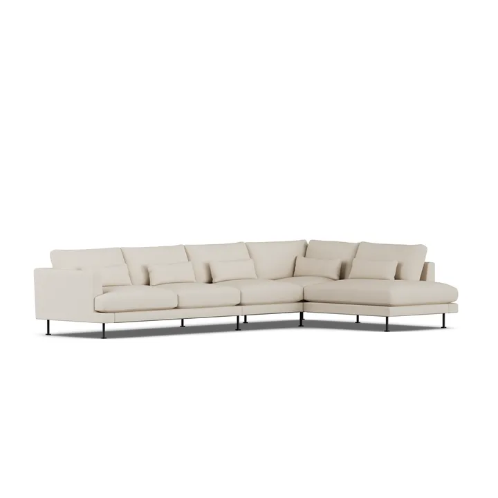 Bredhult sofa - Jump Beige 1956-black steel, 4-seater B1 - 1898