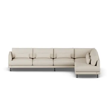 Bredhult sofa - Jump Beige 1956-black steel, 4-seater B1 - 1898