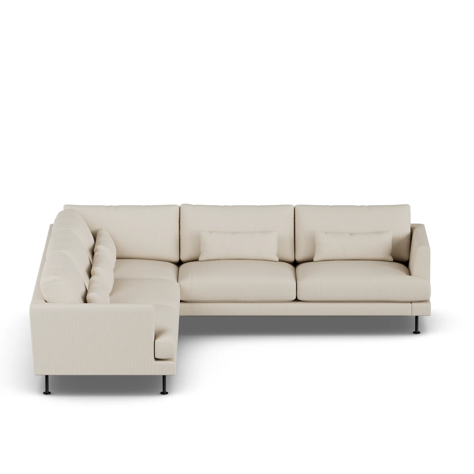 Bredhult sofa, Jump Beige 1956-black steel, corner sofa F 1898