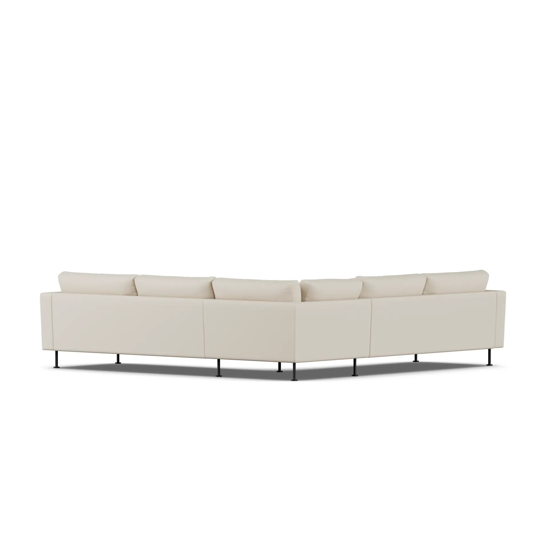 Bredhult sofa, Jump Beige 1956-black steel, corner sofa F 1898