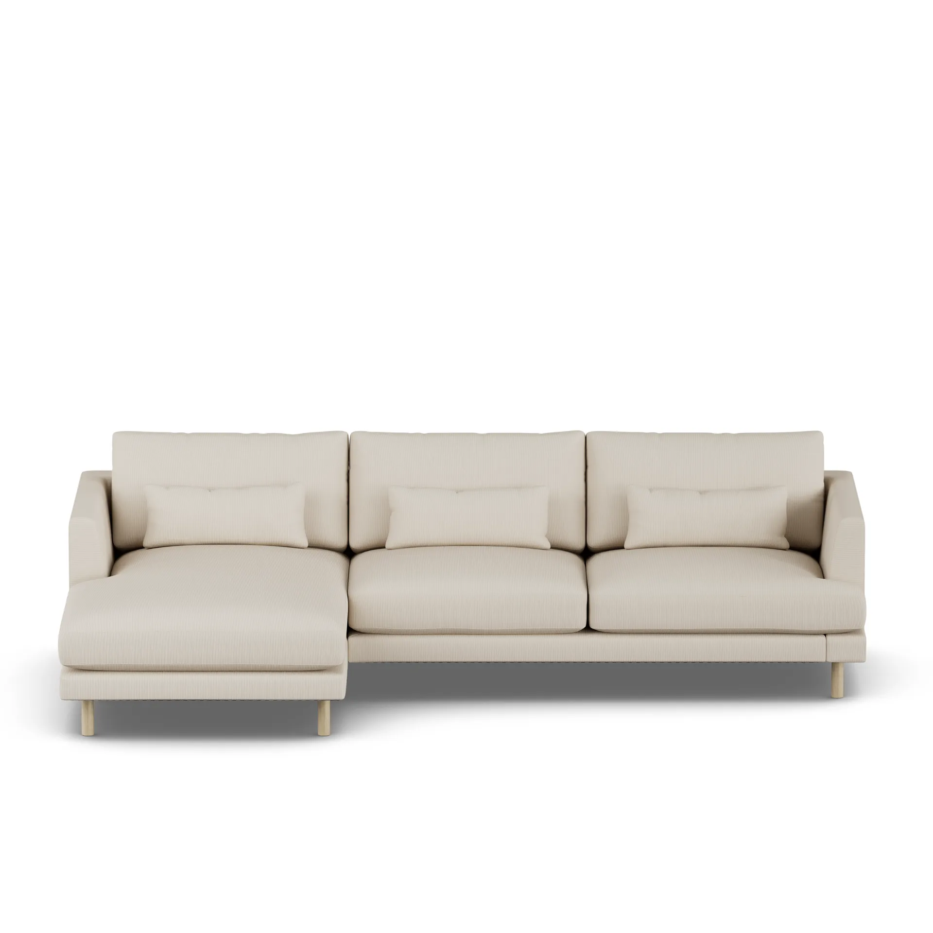 Bredhult sofa, Jump Beige 1956-white-oiled oak, 2,5-seater C2 1898