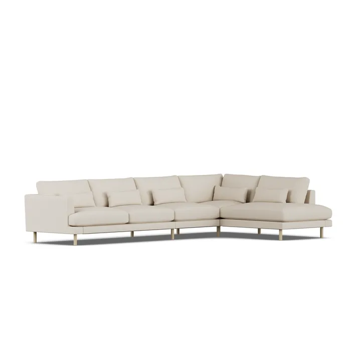 Bredhult sofa - Jump Beige 1956-white-oiled oak, 4-seater B1 - 1898