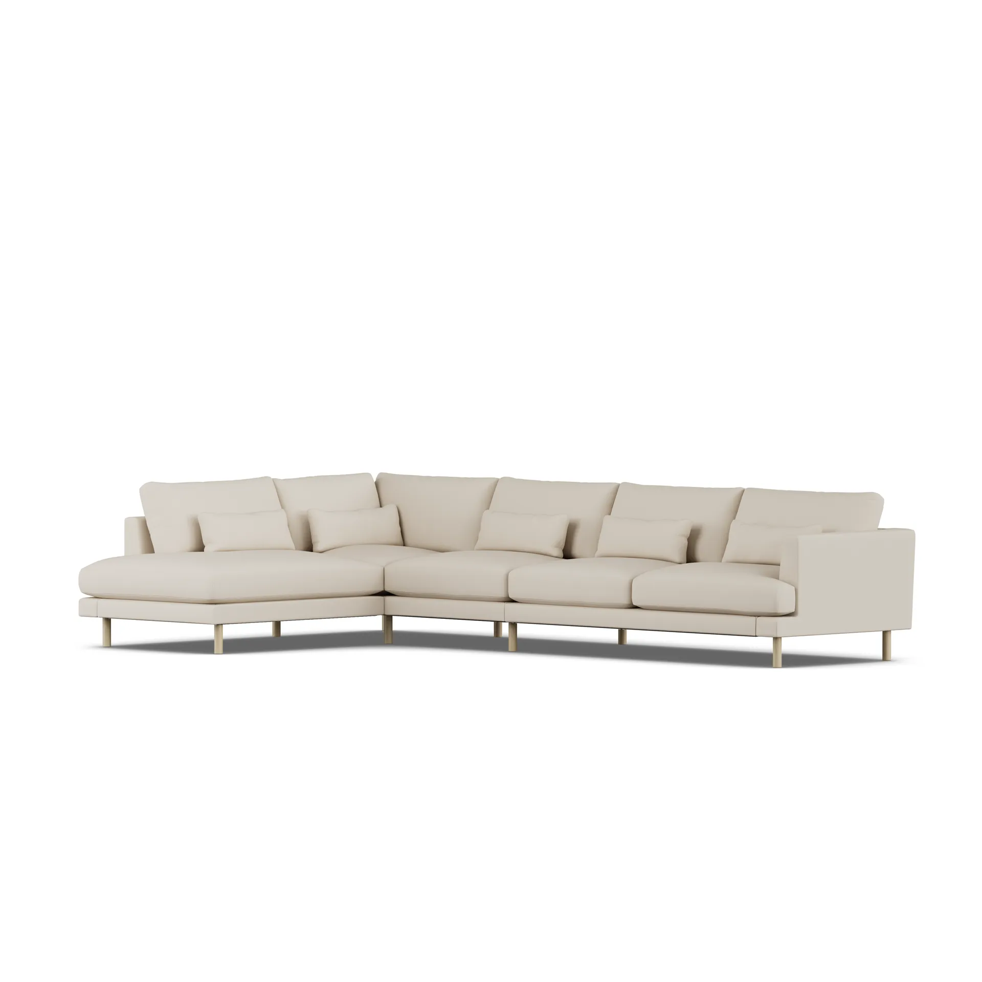 Bredhult sofa, Jump Beige 1956-white-oiled oak, 4-seater B2 1898