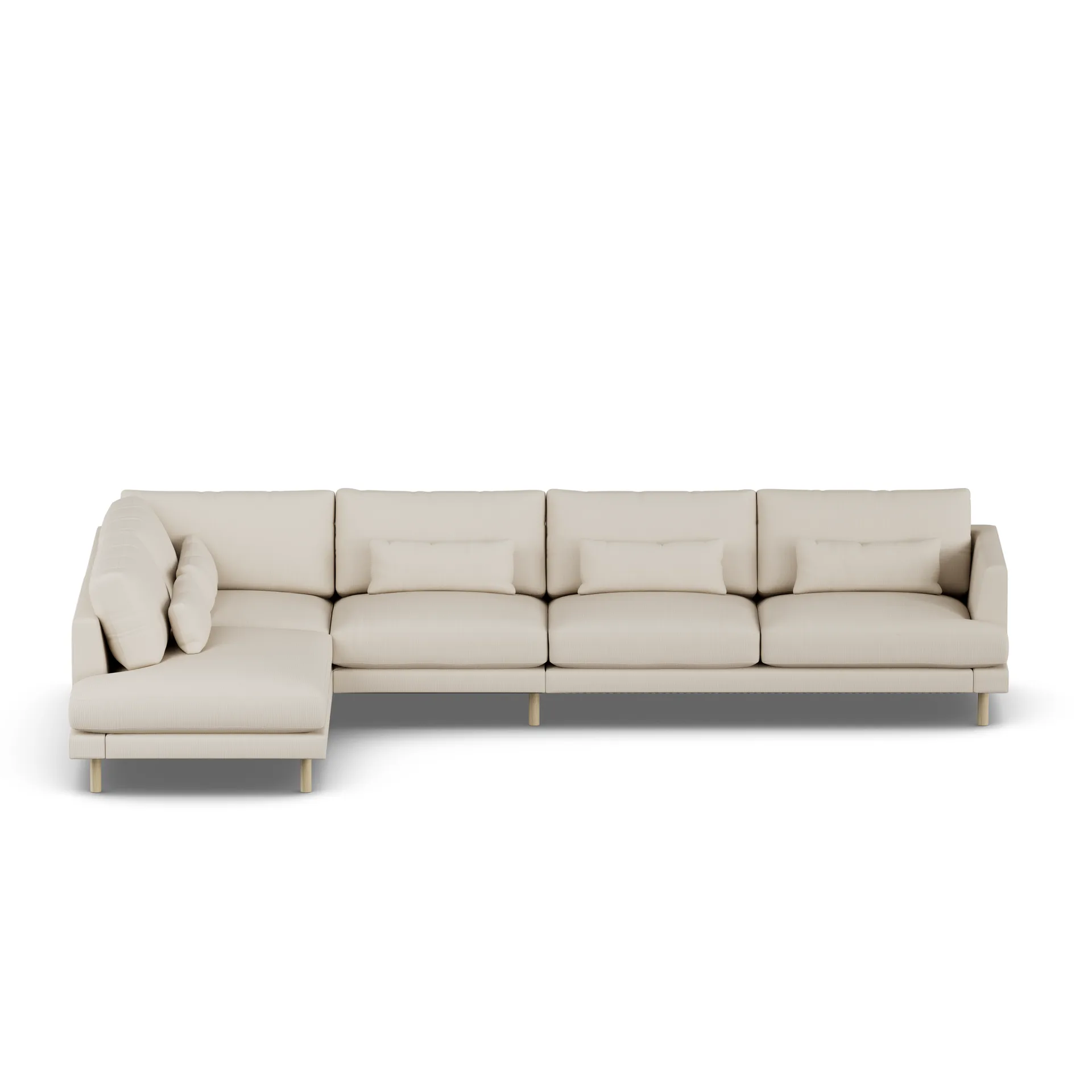 Bredhult sofa, Jump Beige 1956-white-oiled oak, 4-seater B2 1898