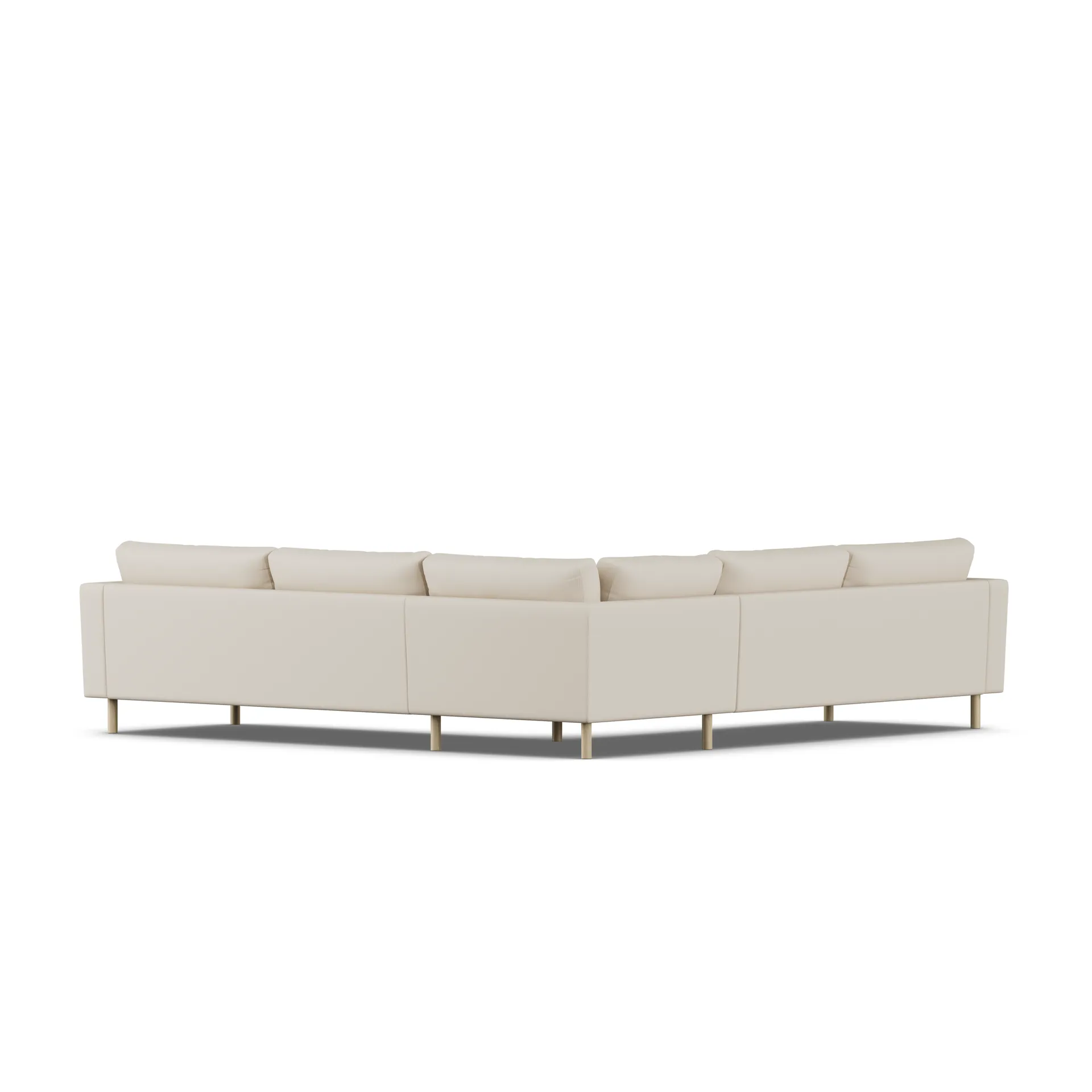 Bredhult sofa, Jump Beige 1956-white-oiled oak, corner sofa F 1898