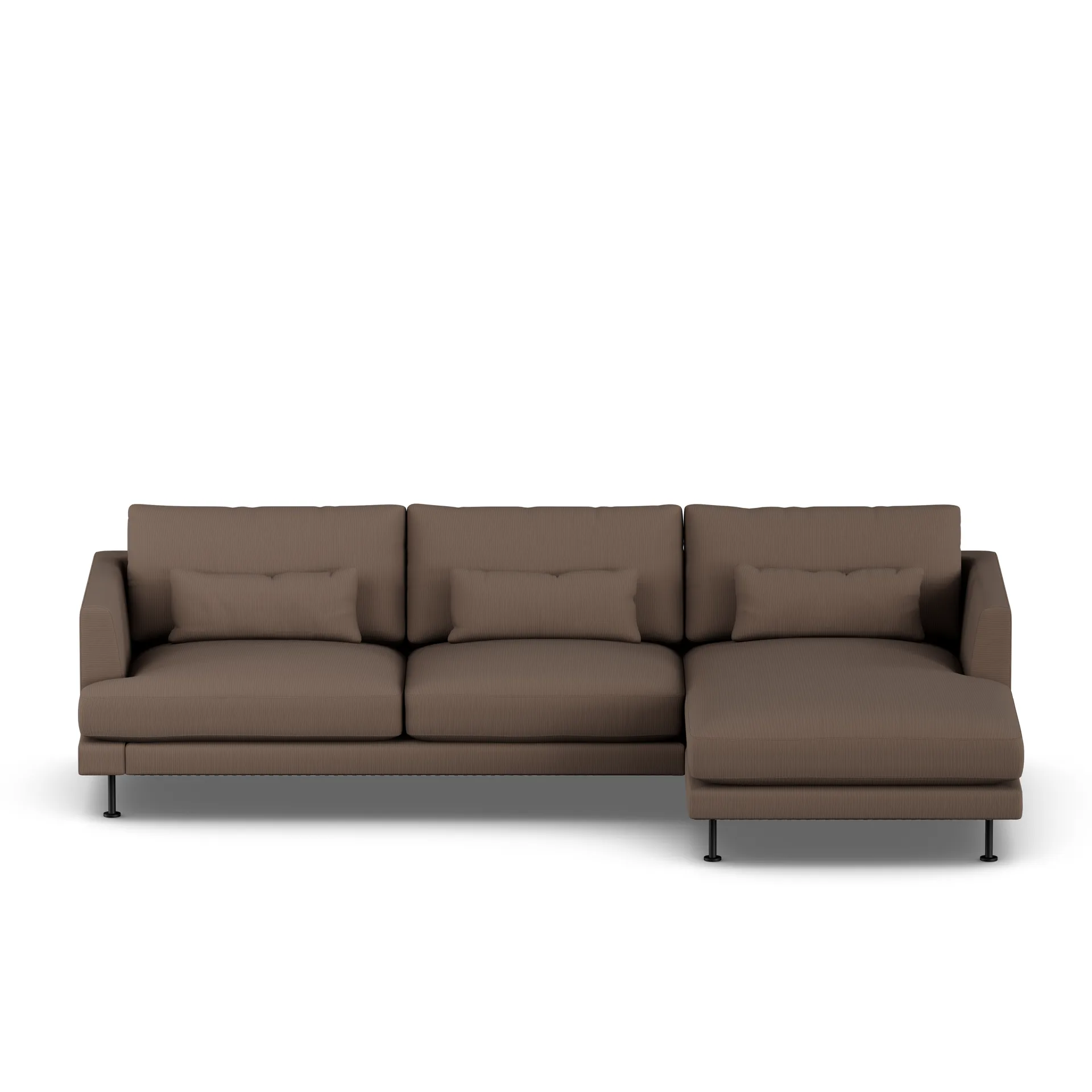 Bredhult sofa, Jump Brown 1955-black steel, 2,5-seater C1 1898