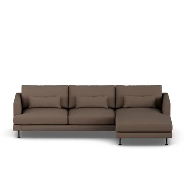 Bredhult sofa - Jump Brown 1955-black steel, 2,5-seater C1 - 1898