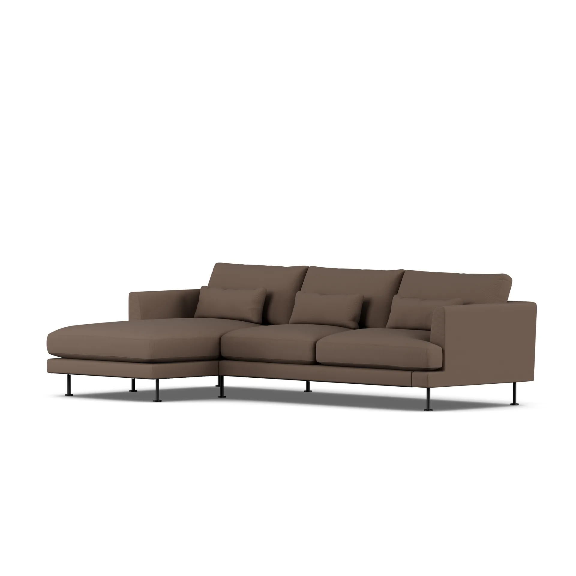 Bredhult sofa, Jump Brown 1955-black steel, 2,5-seater C2 1898