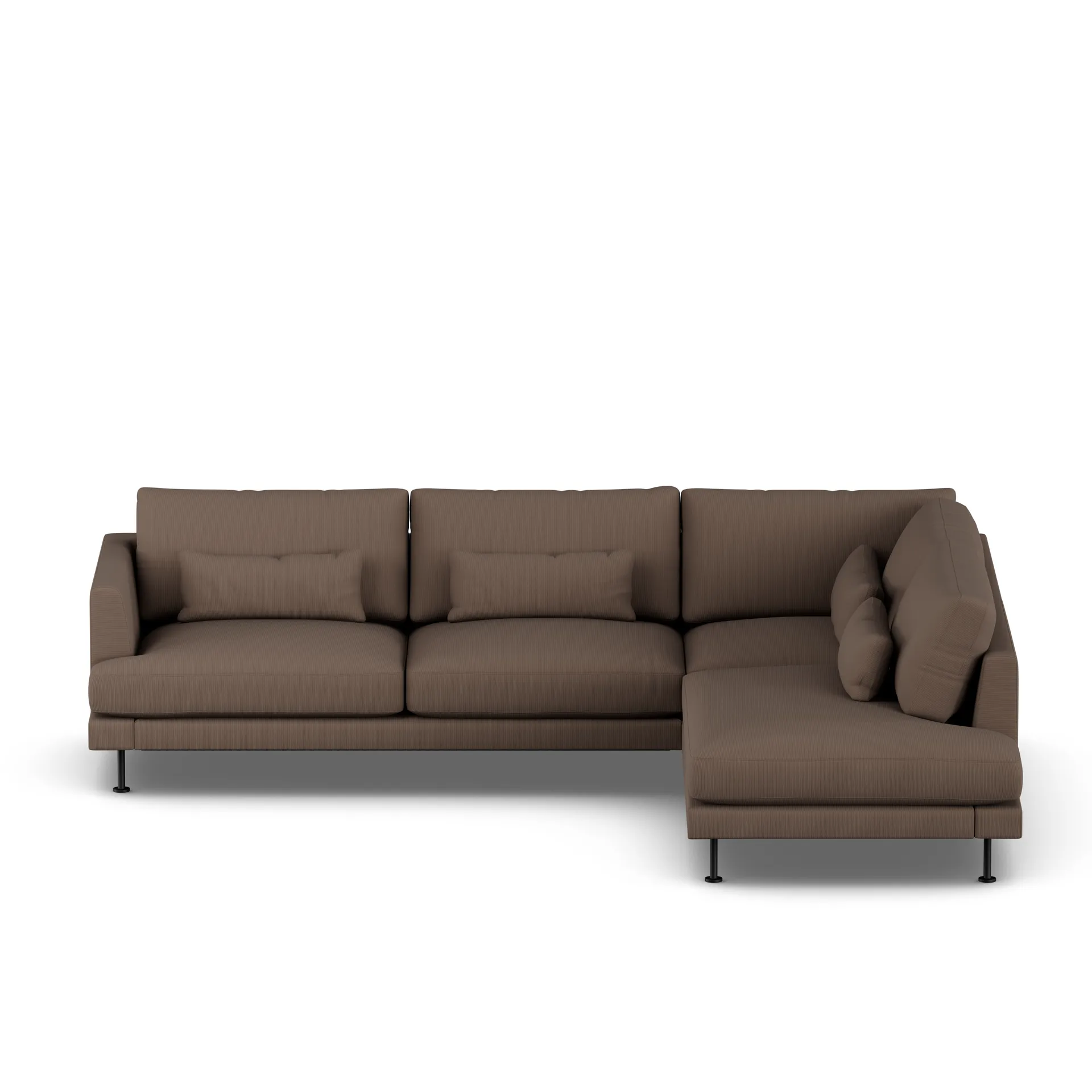 Bredhult sofa, Jump Brown 1955-black steel, 3-seater A1 1898