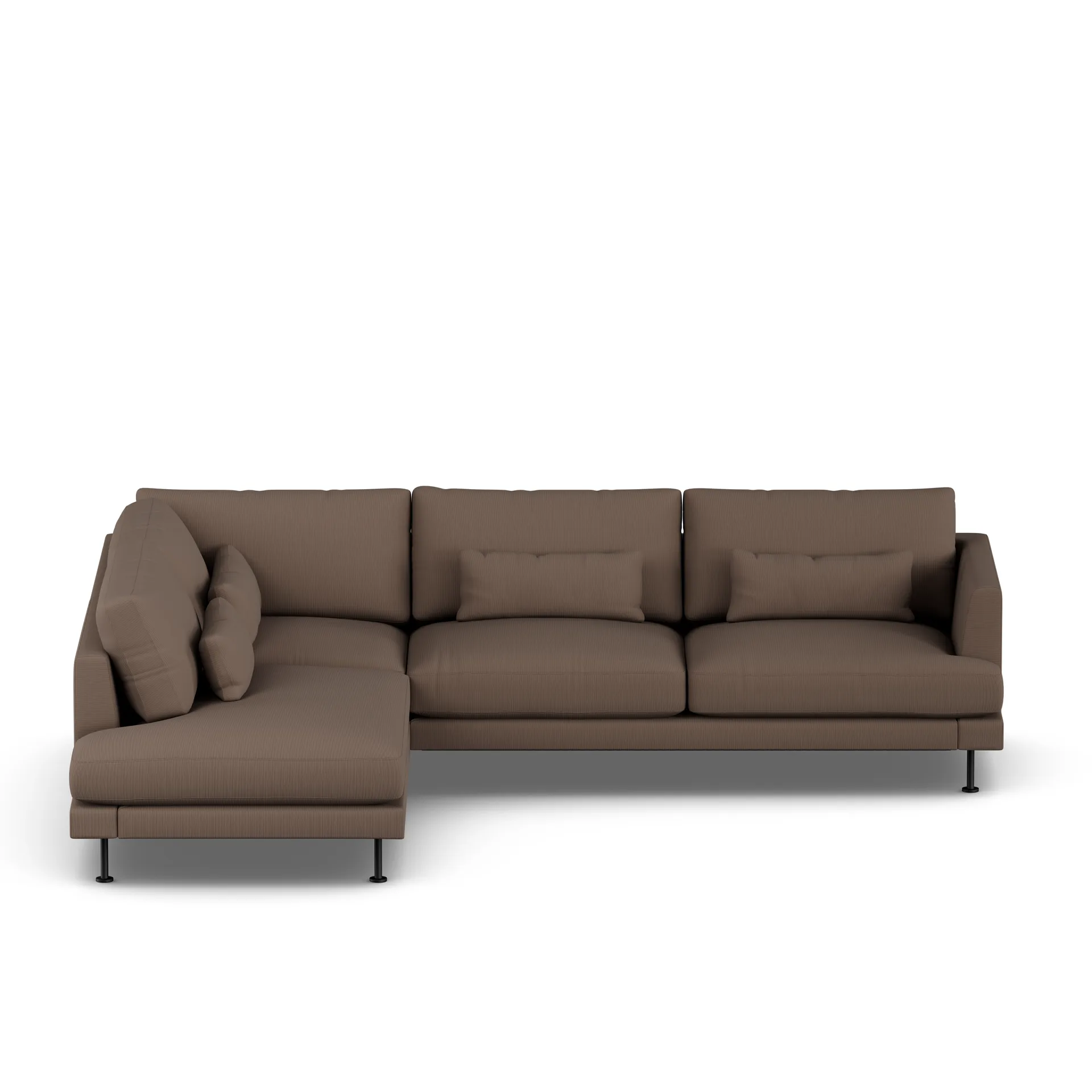 Bredhult sofa, Jump Brown 1955-black steel, 3-seater A2 1898