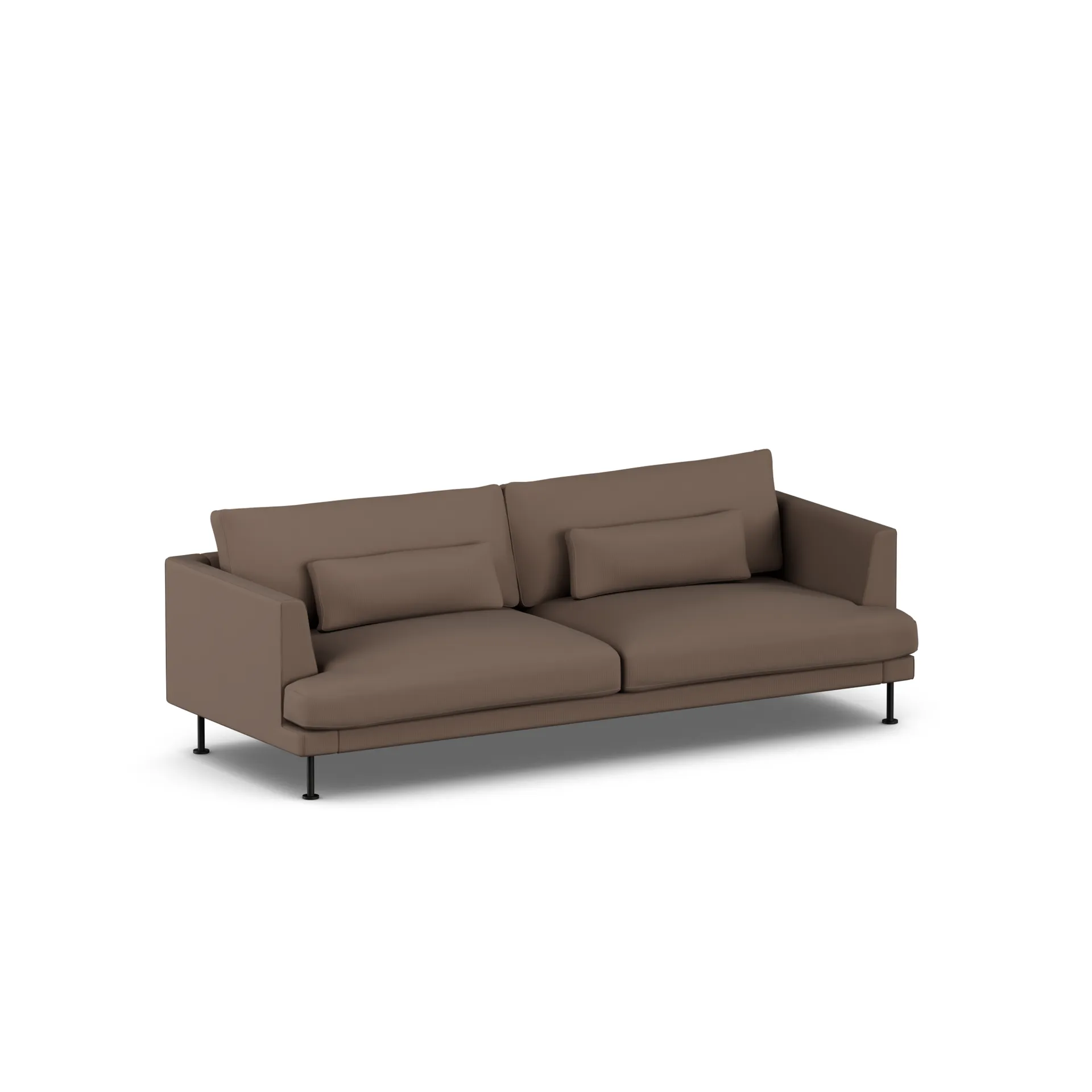 Bredhult sofa, Jump Brown 1955-black steel, 3-seater 1898