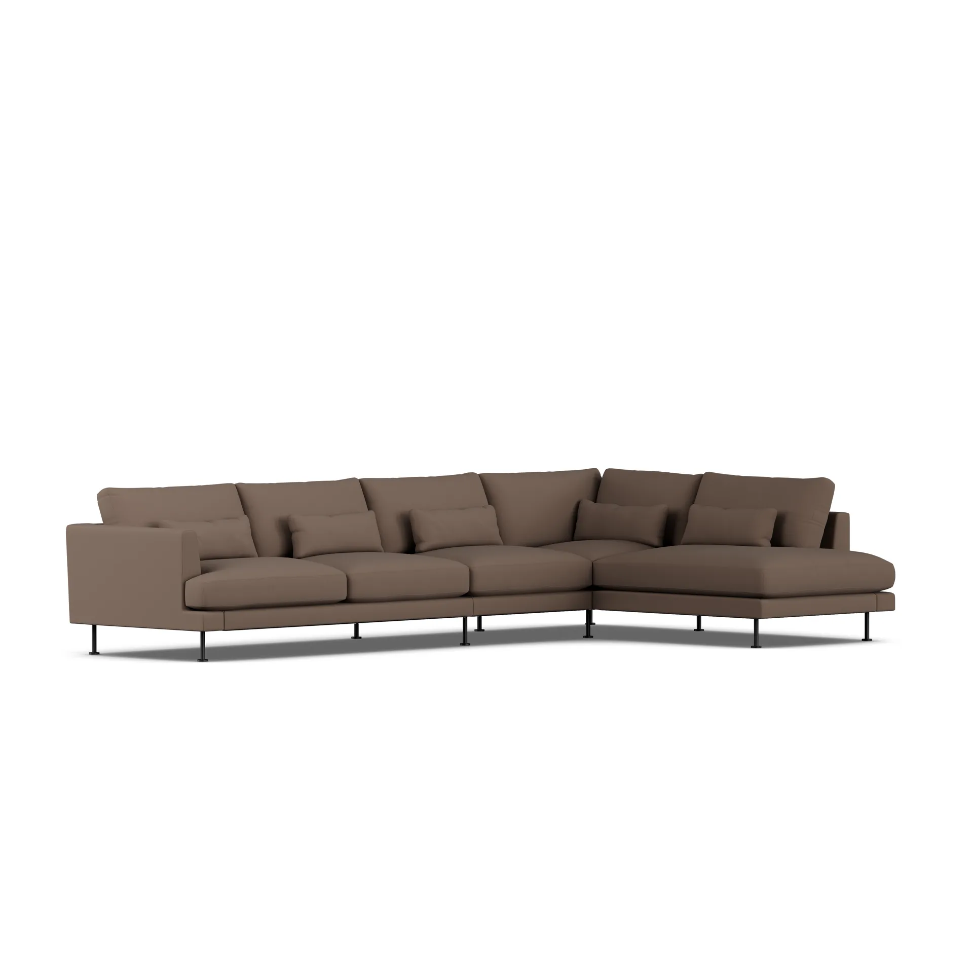 Bredhult sofa, Jump Brown 1955-black steel, 4-seater B1 1898