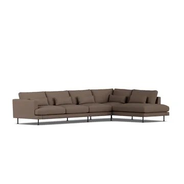 Bredhult sofa - Jump Brown 1955-black steel, 4-seater B1 - 1898