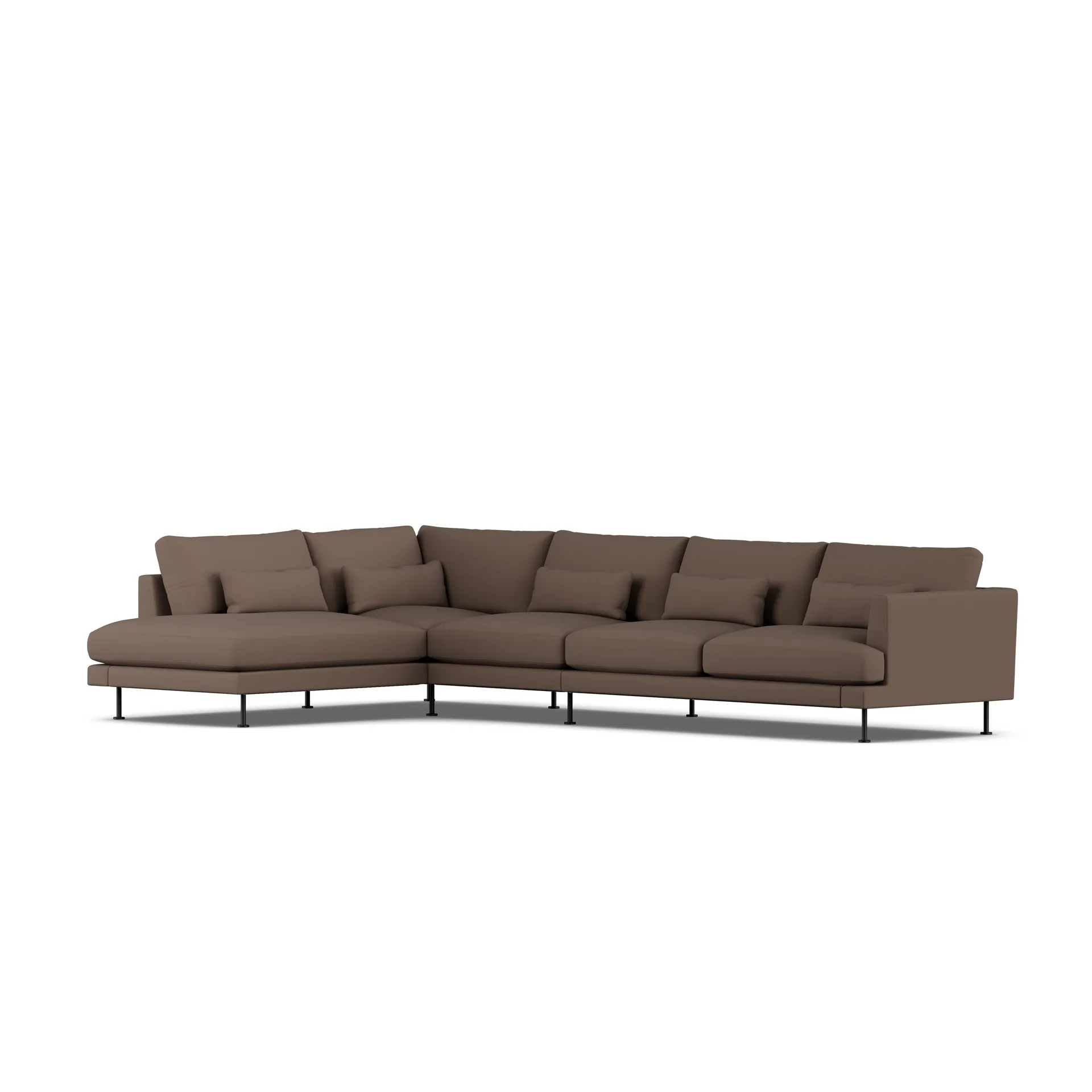 Bredhult sofa, Jump Brown 1955-black steel, 4-seater B2 1898