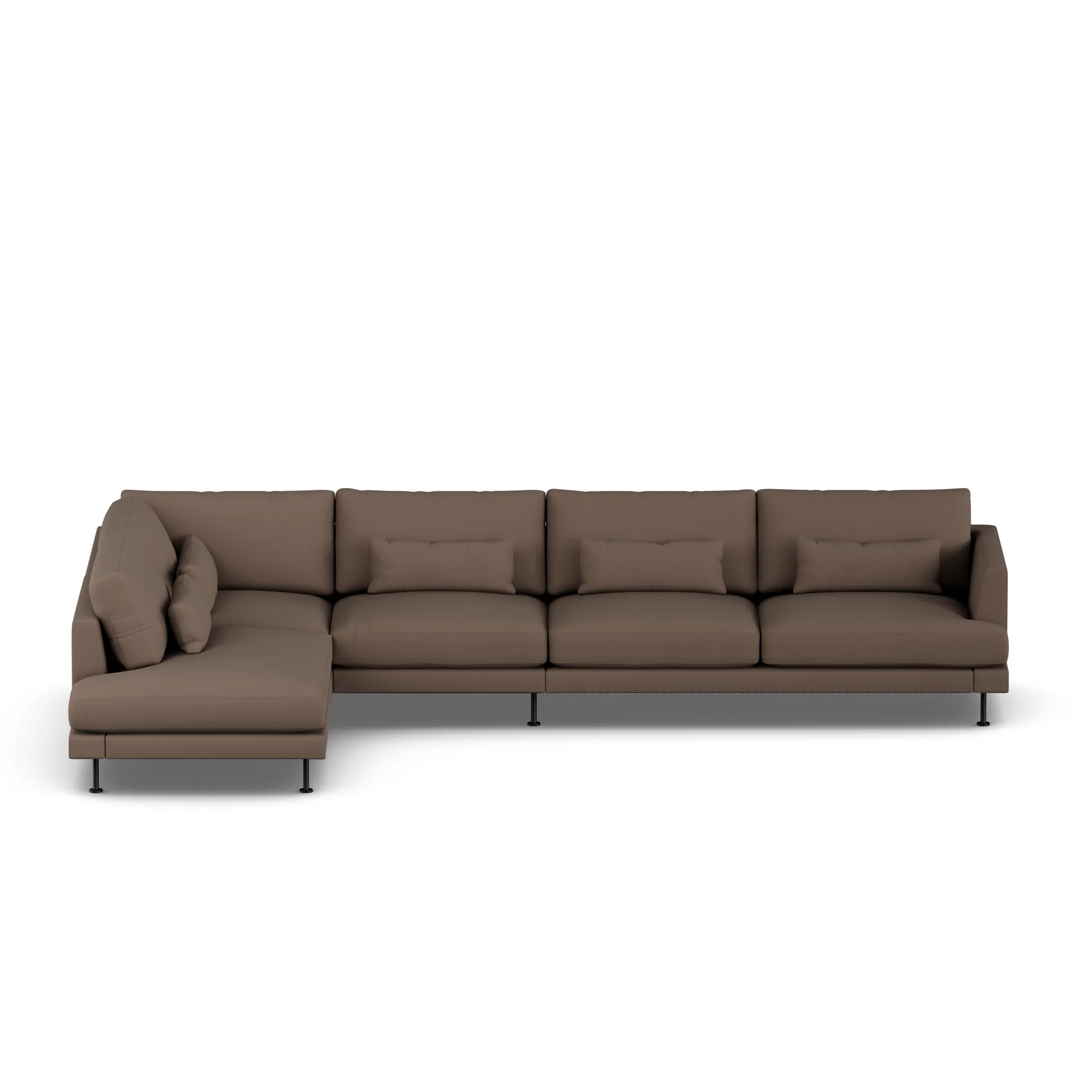 Bredhult sofa, Jump Brown 1955-black steel, 4-seater B2 1898
