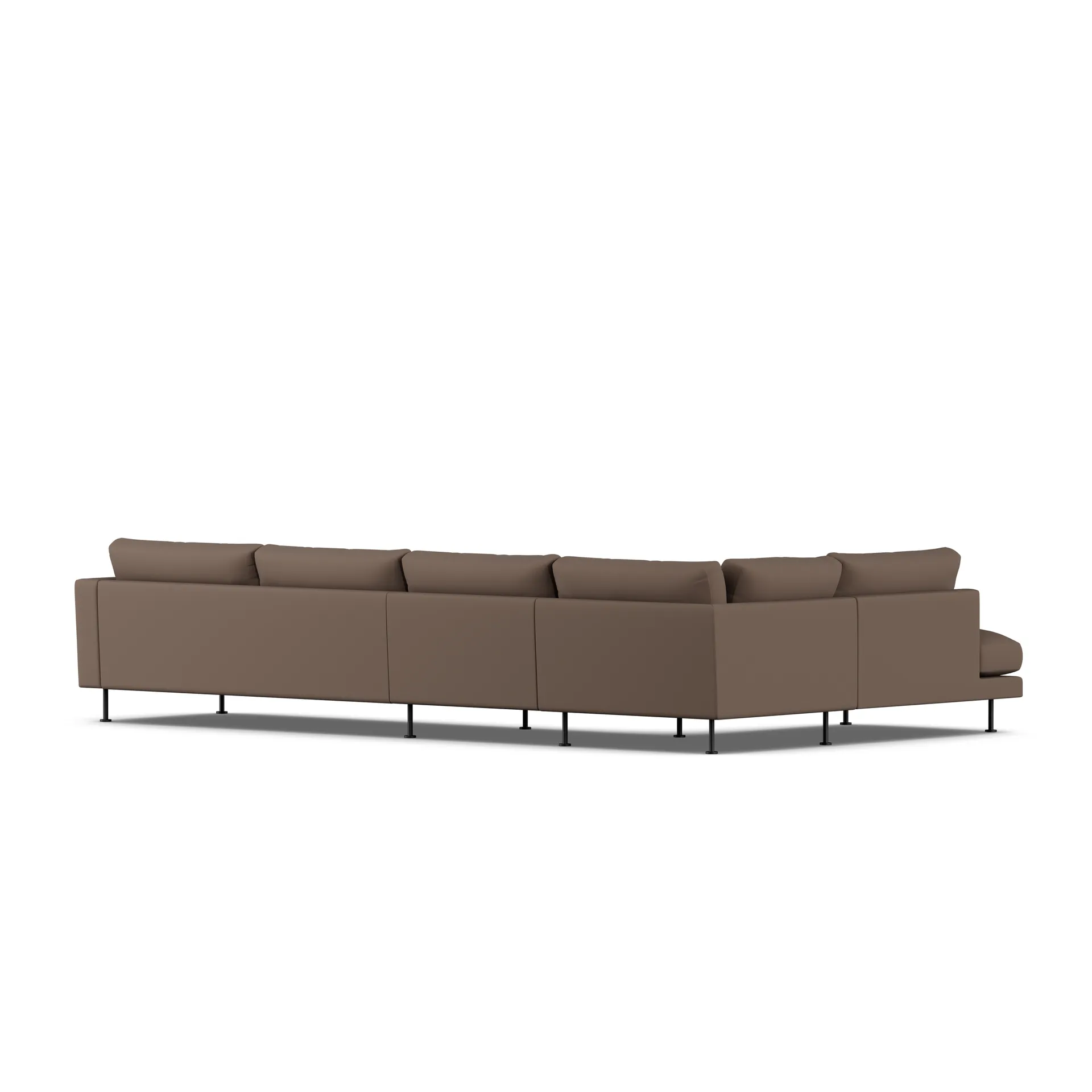 Bredhult sofa, Jump Brown 1955-black steel, 4-seater B2 1898