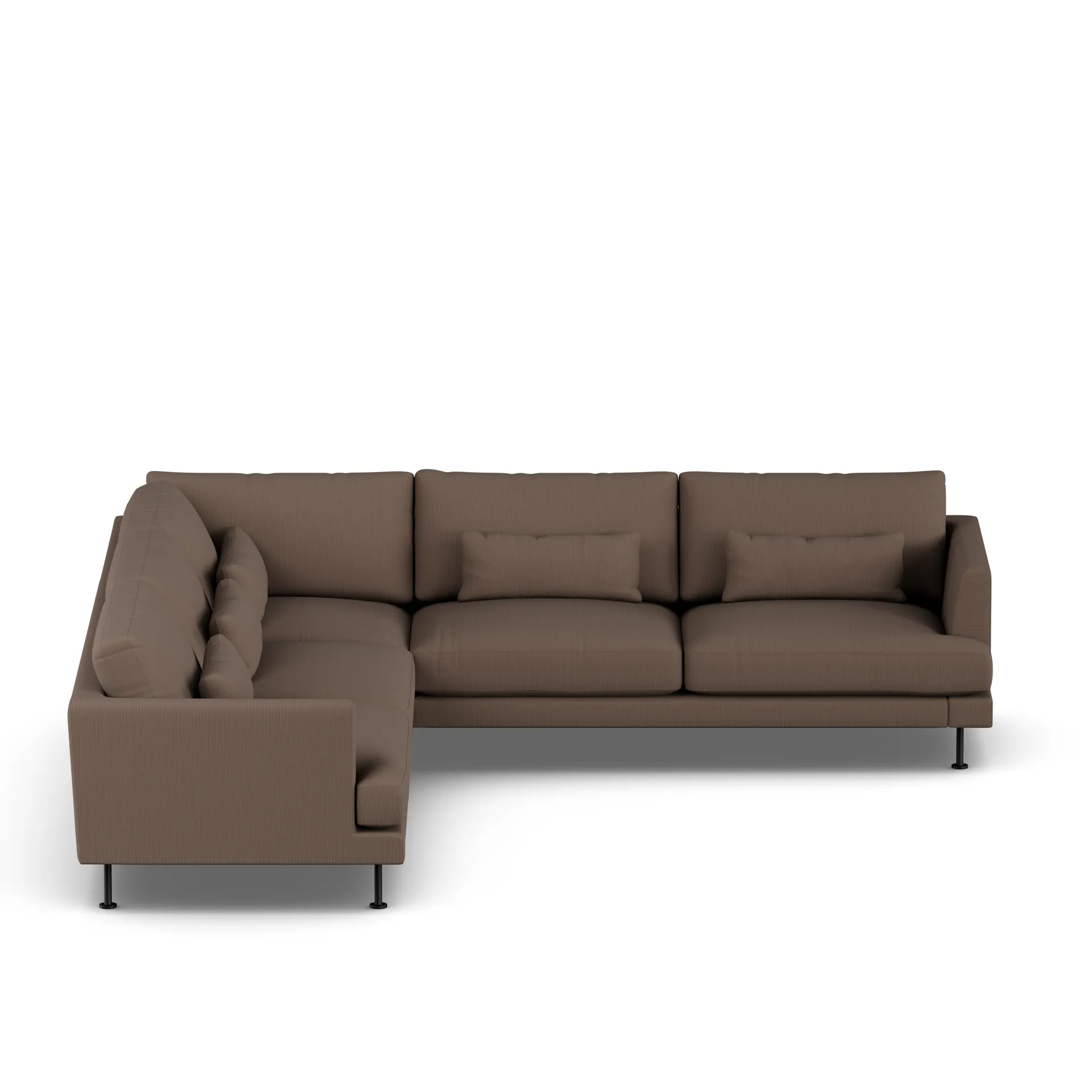 Bredhult sofa, Jump Brown 1955-black steel, corner sofa F 1898