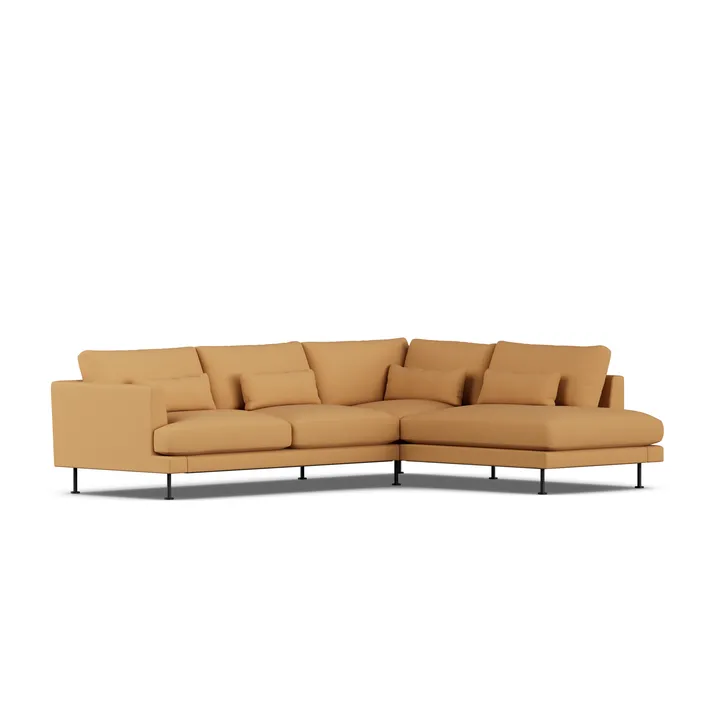 Bredhult sofa - Jump Honey 1959-black steel, 3-seater A1 - 1898