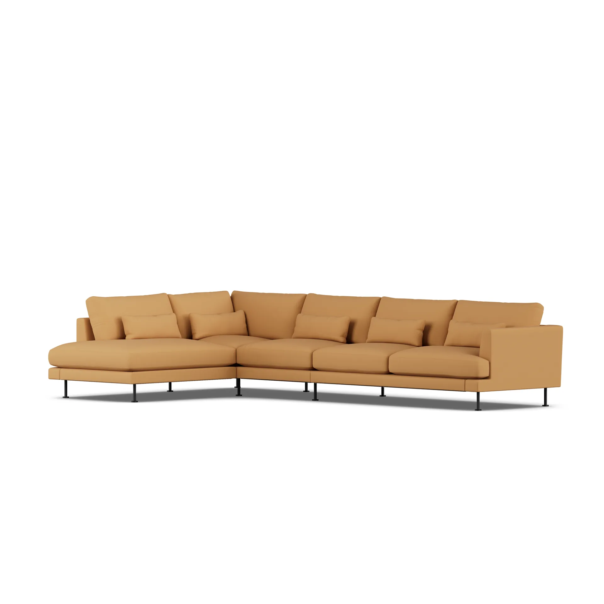 Bredhult sofa, Jump Honey 1959-black steel, 4-seater B2 1898