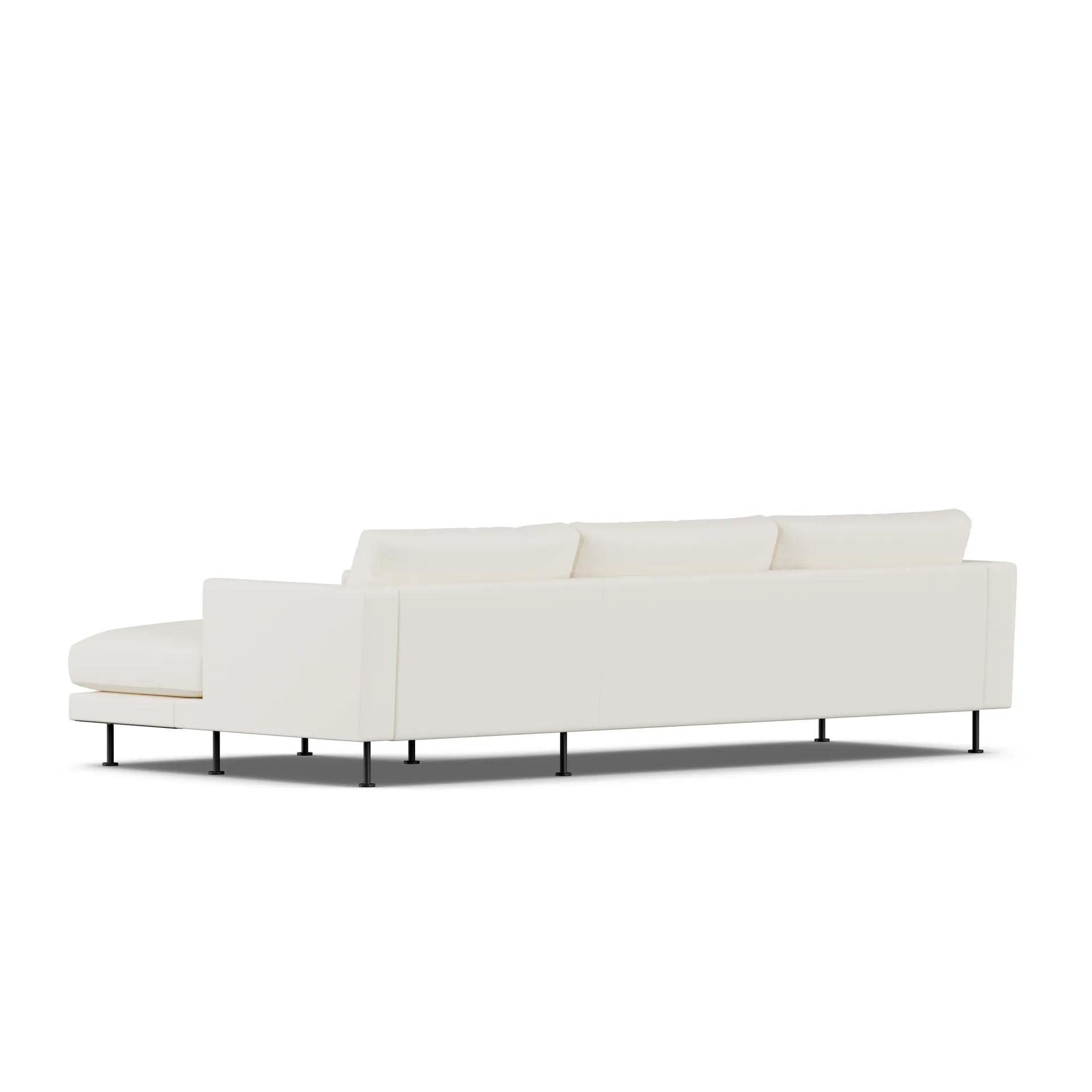 Bredhult sofa, Jump Off White 1954-black steel, 2,5-seater C1 1898